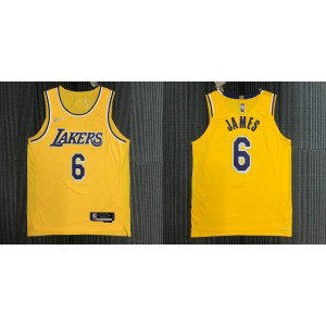 NBA Lakers 6 LeBron James Yellow New AU Style Men Jersey NBA Lakers 6 LeBron James Yellow New AU Style Men Jersey