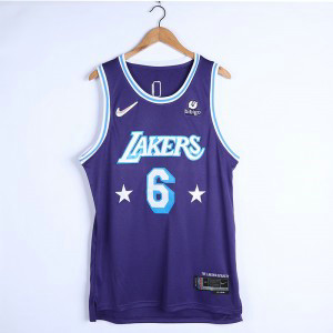 NBA Lakers 6 Lebon James Purple 75th Anniversary Men Jersey NBA Lakers 6 Lebon James Purple 75th Anniversary Men Jersey
