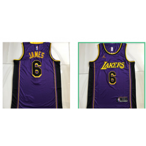 NBA Lakers 6 Lebron James Purple 2022-23 Jordan Men Jersey NBA Lakers 6 Lebron James Purple 2022-23 Jordan Men Jersey