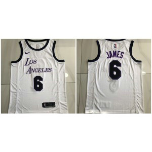 NBA Lakers 6 Lebron James White 2022-23 New Men Jersey NBA Lakers 6 Lebron James White 2022-23 New Men Jersey