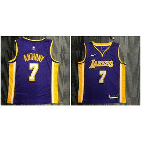 NBA Lakers 7 Carmelo Anthony Purple V Neck Nike Men Jersey NBA Lakers 7 Carmelo Anthony Purple V Neck Nike Men Jersey
