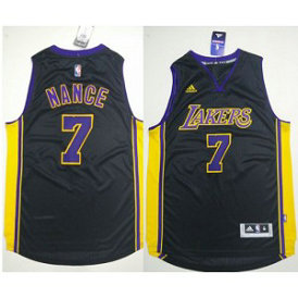 NBA Lakers 7 Larry Nance Black(Purple ) Men Jersey NBA Lakers 7 Larry Nance Black(Purple ) Men Jersey