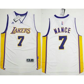NBA Lakers 7 Larry Nance White Men Jersey NBA Lakers 7 Larry Nance White Men Jersey