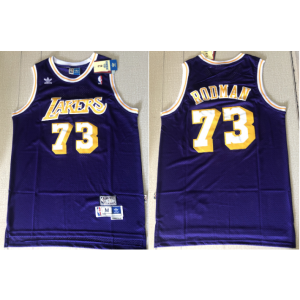 NBA Lakers 73 Dennis Rodman Purple Hardwood Classics Men Jersey NBA Lakers 73 Dennis Rodman Purple Hardwood Classics Men Jersey