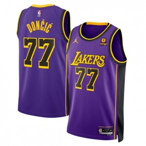 NBA Lakers 77 Luka Don?i? Purple Nike Men Jersey NBA Lakers 77 Luka Don?i? Purple Nike Men Jersey
