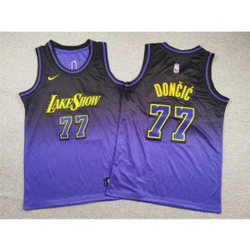 NBA Lakers 77 Luka Don?i? Purple Nike Youth Jersey NBA Lakers 77 Luka Don?i? Purple Nike Youth Jersey
