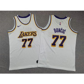 NBA Lakers 77 Luka Don?i? White Nike Youth Jersey NBA Lakers 77 Luka Don?i? White Nike Youth Jersey