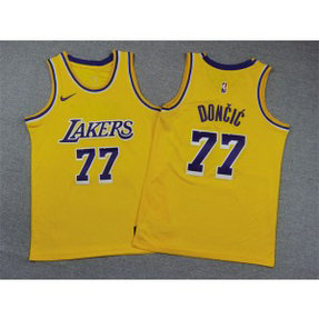 NBA Lakers 77 Luka Don?i? Yellow Nike Youth Jersey NBA Lakers 77 Luka Don?i? Yellow Nike Youth Jersey
