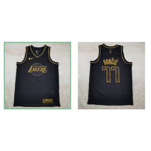 NBA Lakers 77 Luka Doncic Black Nike Men Jersey NBA Lakers 77 Luka Doncic Black Nike Men Jersey