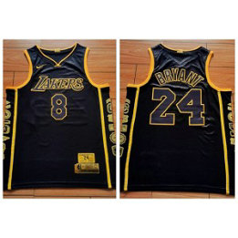 NBA Lakers 8 & 24 Kobe Bryant Black Retirement Commemorative Men Jersey NBA Lakers 8 & 24 Kobe Bryant Black Retirement Commemorative Men Jersey