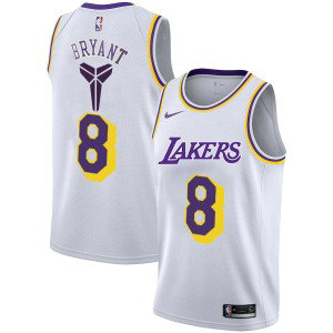 NBA Lakers 8 Kobe Bryant White Nike Men Jersey NBA Lakers 8 Kobe Bryant White Nike Men Jersey