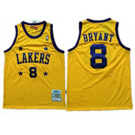 NBA Lakers 8 Kobe Bryant Yellow 2004-05 Hardwood Classics Men Jersey NBA Lakers 8 Kobe Bryant Yellow 2004-05 Hardwood Classics Men Jersey