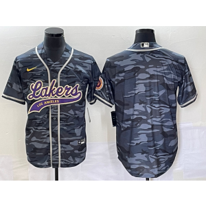 NBA Lakers Blank Black Camo Baseball Nike Men Jersey NBA Lakers Blank Black Camo Baseball Nike Men Jersey