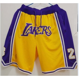 NBA Lakers Just Don Yellow Purple Shorts NBA Lakers Just Don Yellow Purple Shorts