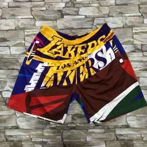 NBA Lakers Mitchell & Ness Big Face Shorts NBA Lakers Mitchell & Ness Big Face Shorts