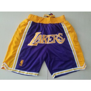 NBA Lakers Purple Throwback Mesh Shorts NBA Lakers Purple Throwback Mesh Shorts