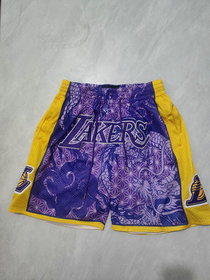 NBA Los Angeles Lakers Purple Gold Shorts NBA Los Angeles Lakers Purple Gold Shorts