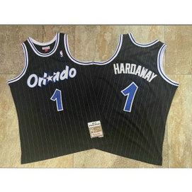 NBA Magic 1 Anfernee Hardaway Black 1994-95 Hardwood Classics Men Jersey NBA Magic 1 Anfernee Hardaway Black 1994-95 Hardwood Classics Men Jersey