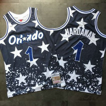 NBA Magic 1 Anfernee Hardaway Navy 1994-95 Hardwood Classics Men Jersey NBA Magic 1 Anfernee Hardaway Navy 1994-95 Hardwood Classics Men Jersey