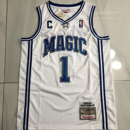NBA Magic 1 McGrady White Throwback Men Jersey NBA Magic 1 McGrady White Throwback Men Jersey