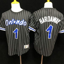 NBA Magic 1 Penny Hardaway Black Short Sleeve Men Jersey