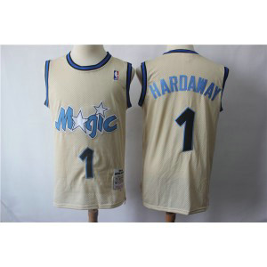 NBA Magic 1 Penny Hardaway Cream Hardwood Classics Men Jersey NBA Magic 1 Penny Hardaway Cream Hardwood Classics Men Jersey