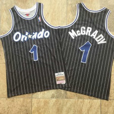 NBA Magic 1 Tracy McGrady Black 2003-04 Hardwood Classics Men Jersey