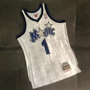 NBA Magic 1 Tracy McGrady White Throwback Men Jersey NBA Magic 1 Tracy McGrady White Throwback Men Jersey