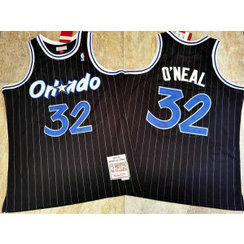 NBA Magic 32 Shaquille O'Neal Black 1994-95 Hardwood Classics Men Jersey NBA Magic 32 Shaquille O'Neal Black 1994-95 Hardwood Classics Men Jersey