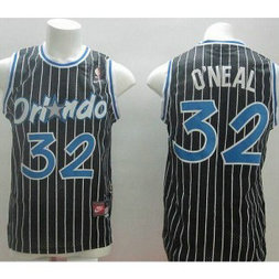 NBA Magic 32 Shaquille O'Neal Black Throwback Nike Men Jersey NBA Magic 32 Shaquille O'Neal Black Throwback Nike Men Jersey
