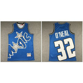 NBA Magic 32 Shaquille O'Neal Blue Hardwood Classics Men Jersey NBA Magic 32 Shaquille O'Neal Blue Hardwood Classics Men Jersey