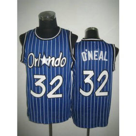 NBA Magic 32 Shaquille O'Neal Blue Throwback Men Jersey NBA Magic 32 Shaquille O'Neal Blue Throwback Men Jersey