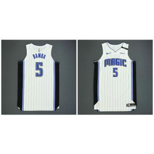 NBA Magic 5 Mohamed Bamba White AU style Men Jersey NBA Magic 5 Mohamed Bamba White AU style Men Jersey