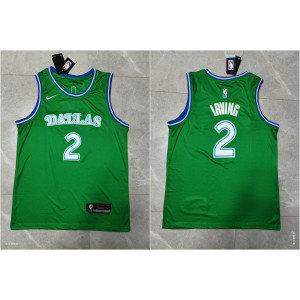 NBA Mavericks 2 Kyrie Irving Green City Nike Men Jersey
