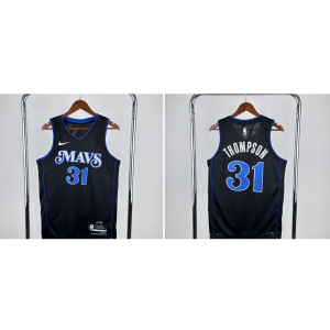 NBA Mavericks 31 Thompson Black Nike Men Jersey NBA Mavericks 31 Thompson Black Nike Men Jersey