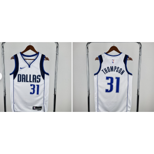 NBA Mavericks 31 Thompson White Nike Men Jersey NBA Mavericks 31 Thompson White Nike Men Jersey