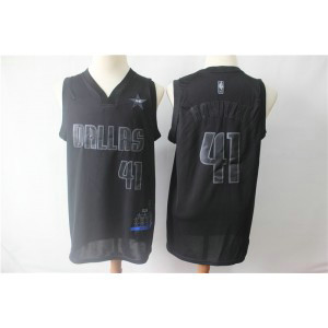 NBA Mavericks 41 Dirk Nowitzk Black MVP Honorary Edition NikeMen Jersey