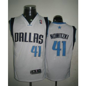 NBA Mavericks 41 Dirk Nowitzki White Revolution 30 Men Jersey NBA Mavericks 41 Dirk Nowitzki White Revolution 30 Men Jersey
