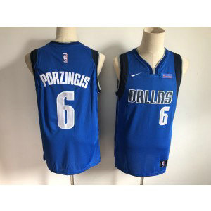 NBA Mavericks 6 Kristaps Porzingis Blue Nike Men Jersey 1 NBA Mavericks 6 Kristaps Porzingis Blue Nike Men Jersey 1