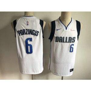 NBA Mavericks 6 Kristaps Porzingis White Nike Men Jersey 1 NBA Mavericks 6 Kristaps Porzingis White Nike Men Jersey 1
