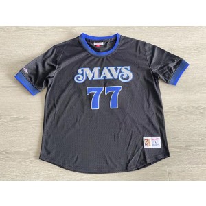 NBA Mavericks 77 Luka Doncic Black MITCHELL & NESS Men Jersey NBA Mavericks 77 Luka Doncic Black MITCHELL & NESS Men Jersey