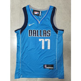 NBA Mavericks 77 Luka Doncic Blue 75th Anniversary Men Jersey NBA Mavericks 77 Luka Doncic Blue 75th Anniversary Men Jersey