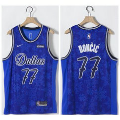 NBA Mavericks 77 Luka Doncic Blue Nike Men Jersey 1 NBA Mavericks 77 Luka Doncic Blue Nike Men Jersey 1