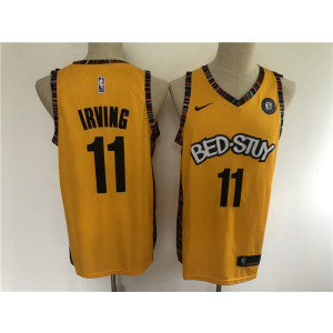 NBA Nets 11 Kyrie Irving Amarillo Yellow Nike Men Jersey NBA Nets 11 Kyrie Irving Amarillo Yellow Nike Men Jersey