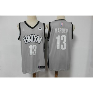 NBA Nets 13 James Harden 2021 Grey Jordan New Men Jersey NBA Nets 13 James Harden 2021 Grey Jordan New Men Jersey