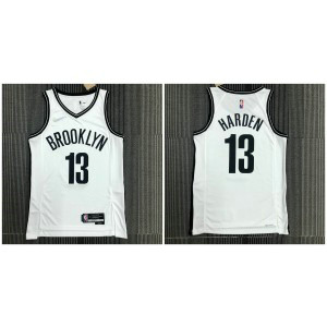 NBA Nets 13 James Harden 75th Anniversary white Men Jersey NBA Nets 13 James Harden 75th Anniversary white Men Jersey
