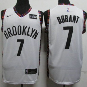 NBA Nets 7 Kevin Durant White City Edition Nike Men Jersey NBA Nets 7 Kevin Durant White City Edition Nike Men Jersey