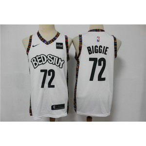NBA Nets 72 Biggie White 2020 City Edition Nike Men Jersey NBA Nets 72 Biggie White 2020 City Edition Nike Men Jersey