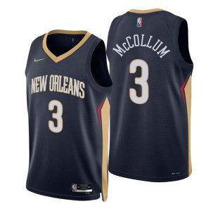 NBA New Orleans Pelicans 3 C.J. McCollum Navy Men Jersey NBA New Orleans Pelicans 3 C.J. McCollum Navy Men Jersey