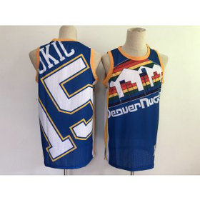 NBA Nuggets 15 Nikola Jokic Big Face Men Jersey